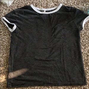 striped t shirt very lightly cropped